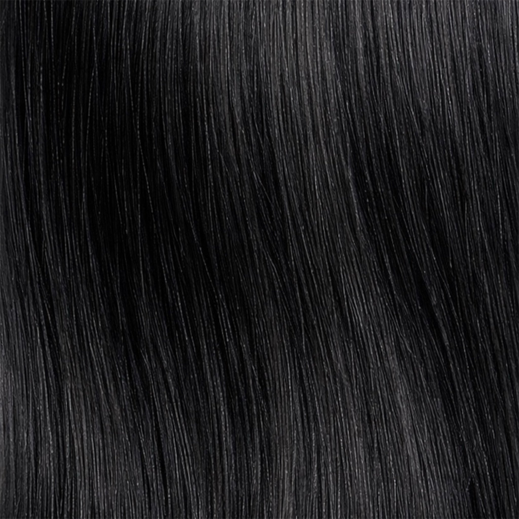 Close-up of black hair strands